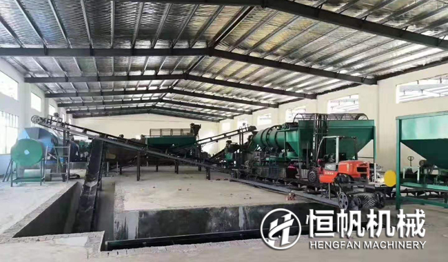 糞便有機肥肥料廠區建設與有機肥設備購買投資與收益(圖1) 有機肥生產線示意圖